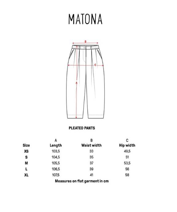 MATONA Geplooide Broek In Marineblauw